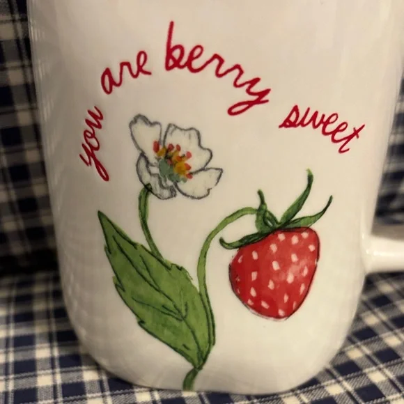 Rae Dunn White and Red 'You Are Berry Sweet' Mug - Picture 2 of 6